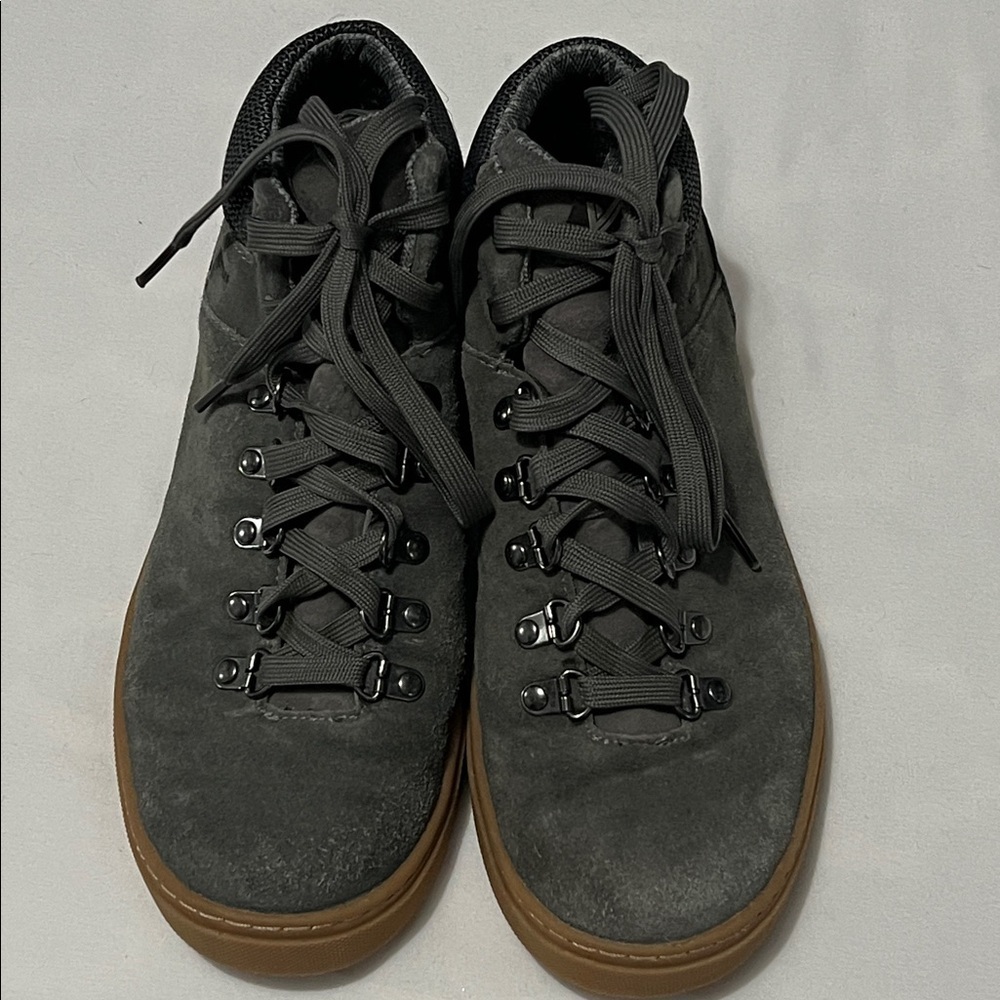 Forsake Lucie Mid Grey Suede Hiking Sneakers - Picture 2 of 10